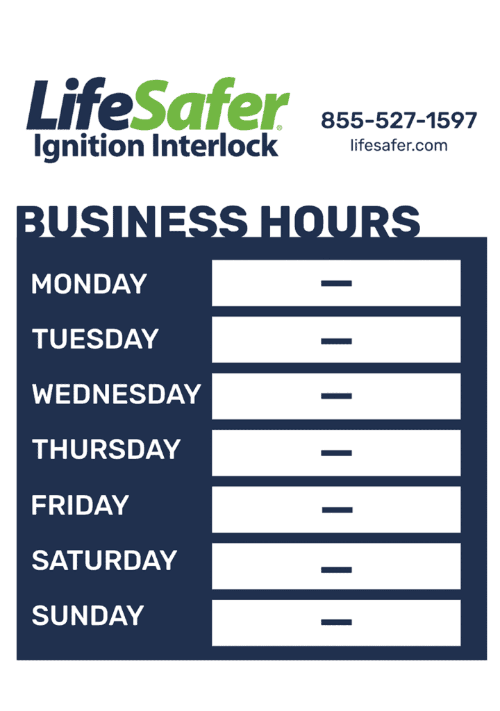 Service Center Location Materials LifeSafer Ignition Interlock