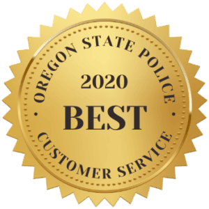 Oregon State Police 2020 Best Customer Service award
