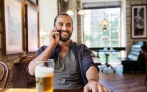 man calling designated driver services