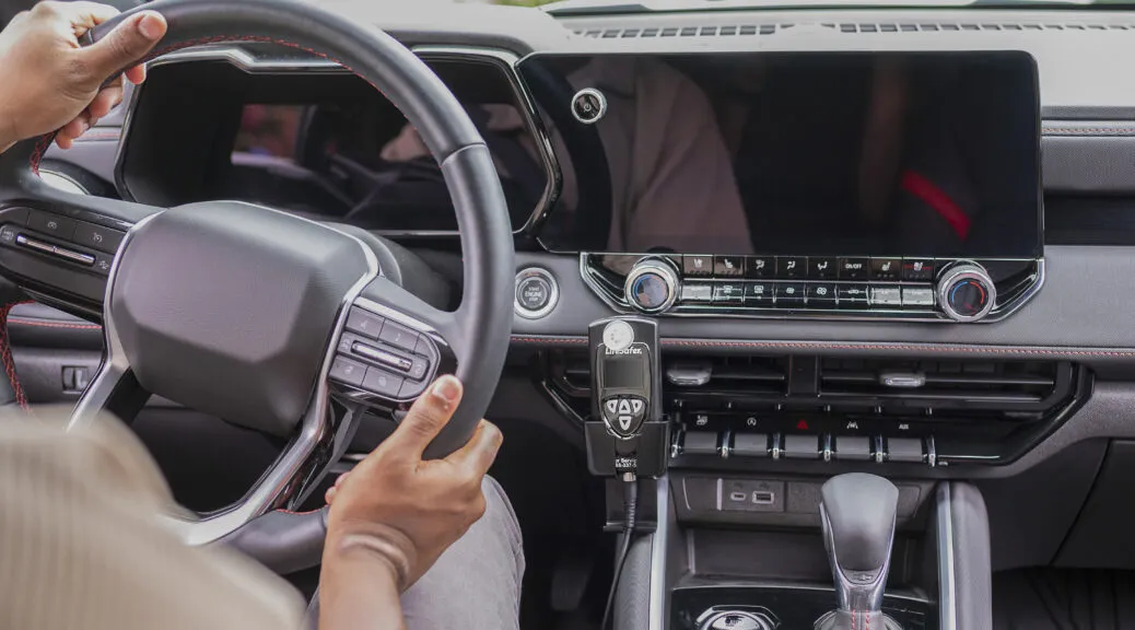 LifeSafer Ignition Interlock device in vehicle
